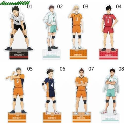 15cm Haikyuu Hinata Kageyama Tsukishima Sugawara Family Acrylic Stand Figure Model Plate Holder Topper Anime Karasuno Xmas Gifts
