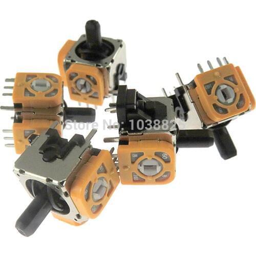 2pcs/lot Original 3D Rocker Analog 3d Joystick Replacement Yellow for PlayStation 4 PS4 DualShock 4 Wireless Controller Con