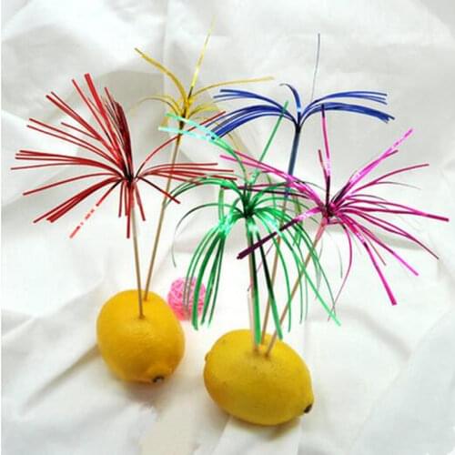 40pcs!Firework Cocktail / dessert / fruit Sticks Umbrella picks art toothpicks Cupcake toppers Wedding Party decoration