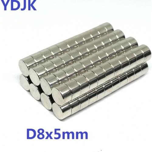 50PCS 100PCS/LOT neodymium magnet 8*5 disc D8*5 N35 magnet NdFeB magnets Dia 8 x 5