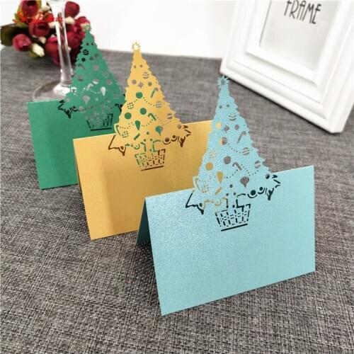 50Pcs Table Cards Laser Cut Paper Vine Seat Cards For Wedding Christmas Party Favors Decoration Name Place Cards 8z SH219