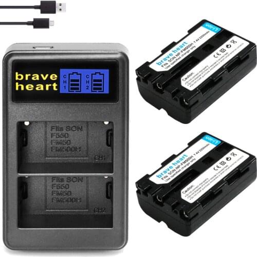 Brave heart 2200mAh NP-FM500H NP FM500H Camera Battery For Sony A57 A58 A65 A77 A99 A550 A560 A580 camera accessories