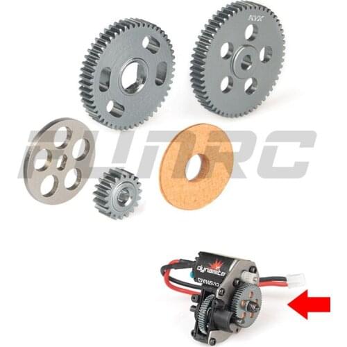 KYX Accessories Metal Gearbox Transmission Box Gear Set 19T 51T 59T A24037 with Non-slip for RC Car Axial SCX24 90081 Parts