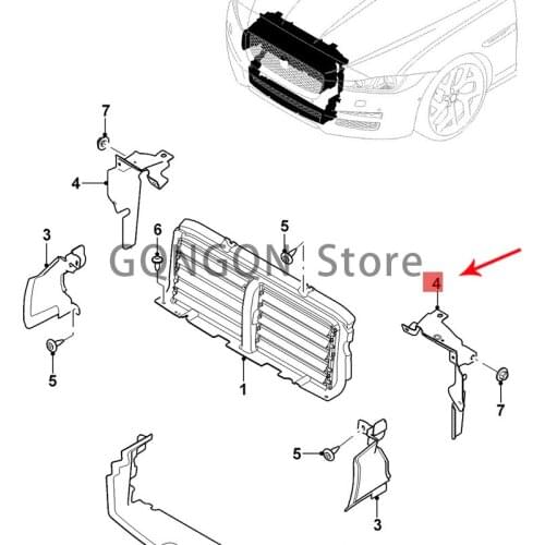 CAR is suitable for XF XE 2016 radiator bracket 2015 -2021 Jag ua rxe xf steering gear protective cover front bumper fixing brac