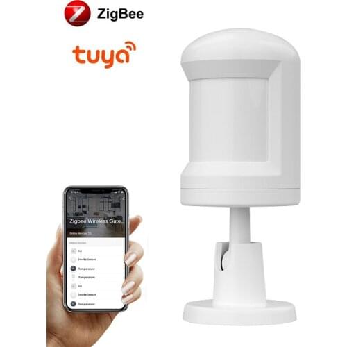 ZigBee WIFI PIR Motion Sensor Detector Wireless Human Body Sensor Battery Powered Smart Home Alarm System Tuya ZigBee PIR Sensor