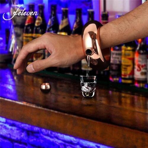 Stainless Steel Bangle Bracelet Hip Flask Alcohol Whiskey Liquor Pot Holder Drinkware Jewellery Gift