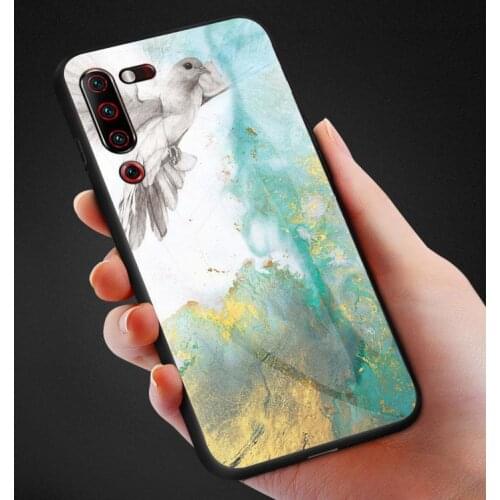 Case For Lenovo Z6 Pro Z6Lite Case Marble Tempered Glass Back Cover for Lenovo Z6 Pro Z5S Z6pro Z6lite Case Hard Glass Coque
