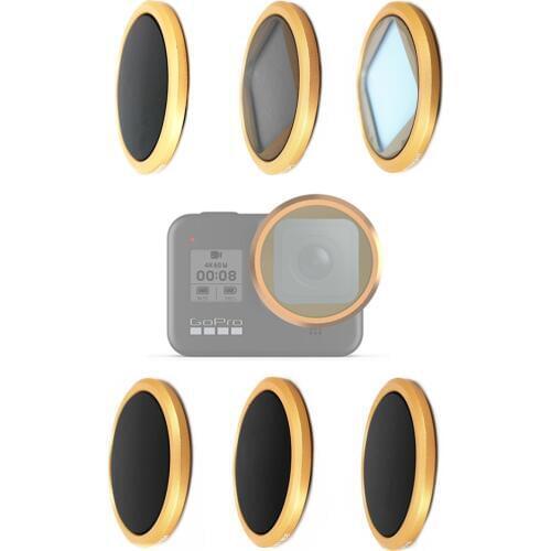 CPL PL ND4 ND8 ND16 ND32 Night Neutral Density Lens Filter Cover Kit for Gopro Hero 8 Black Action Camera Filters Accessories