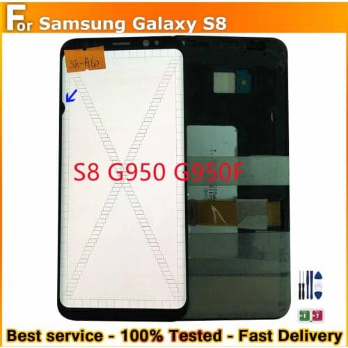 Original For Samsung S8 display is suitable S8 G950 G950F LCD touch screen digitizer multi-point real picture With frame