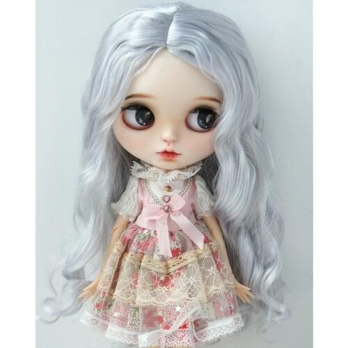 JD435 Extremely Long Lady Curly Synthetic mohair BJD wigs 7-8inch 8-9inch 9-10inch 11-12inch Doll accessories