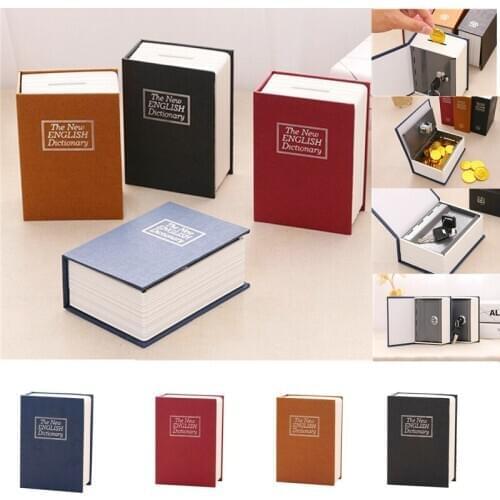 Dictionary Mini Safe Boxes Book Money Box Secret Security Safe Lock Cash Money Coin Storage Jewellery Key Locker For Kid Gift