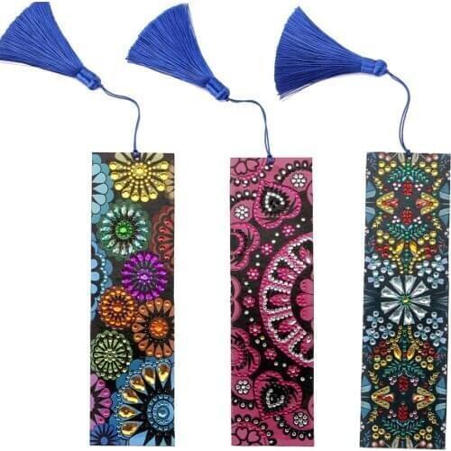 DIY 5D Diamond Painting Bookmarks Full Drill Cross Stitch Embroidery Kit Leather for Art Craft Home Decor Kids Adults New 2020