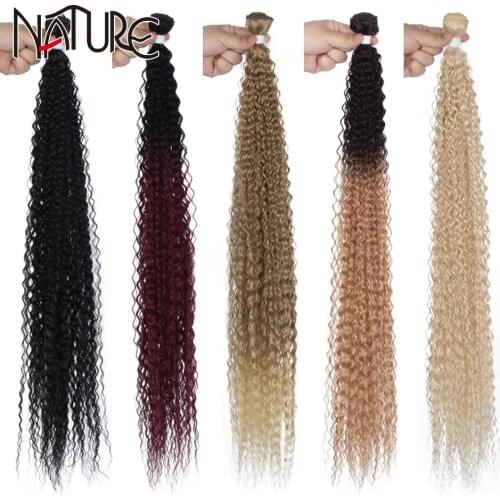Nature Water Wavy Hair Bundles Synthetic Hair Extensions Ombre Blonde 36 inch Super Long Hair Synthetic Curly Hair Free Shipping