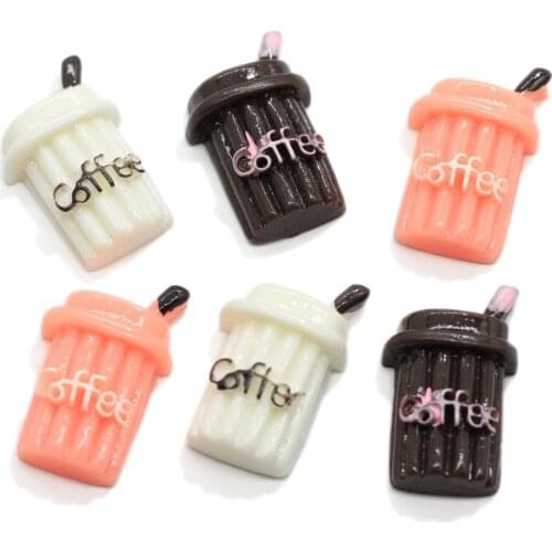 New Fashion Resin Coffee Bottle Cups Decoration Crafts Cabochon Embellishments For Scrapbooking Kawaii DIY Accessories