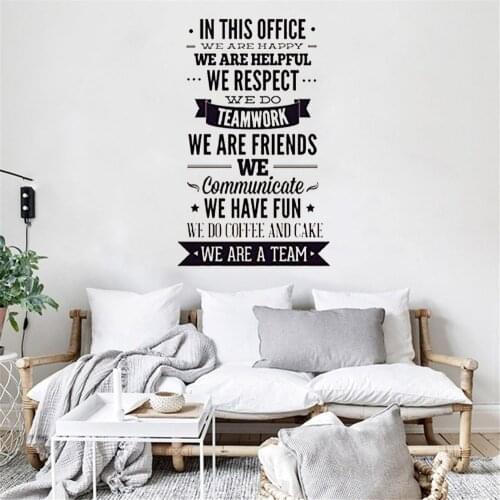 Office Work Hard Wall Decal Removable Vinyl Quote Wall Sticker Home Decor For Office Company Vinyl DW4805
