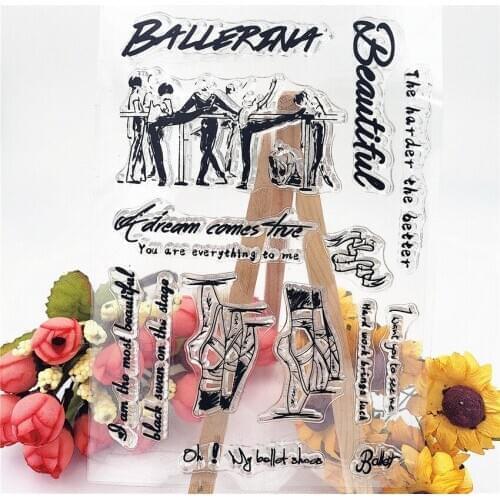 Wholesale 10pcs Clear Stamps 11x16CM Street dance transparent silicone seal roller stamp DIY scrapbook album / card production