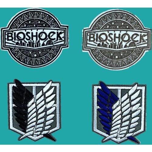 Wholesale Wings of freedom Anime Attack On Titan Iron on Embroidered Clothes Patch For Clothing Badges Stickers Appliques