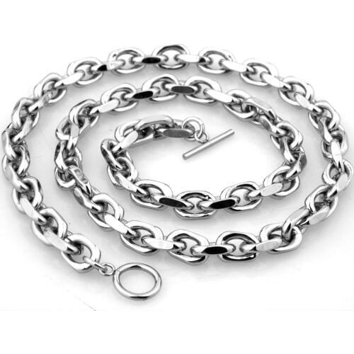 Tisnium Silver Color O Chain Man Necklace Punk Style Choker Stainless Steel Link Boyfriend Best Gift Wholesale Retail Jewelry
