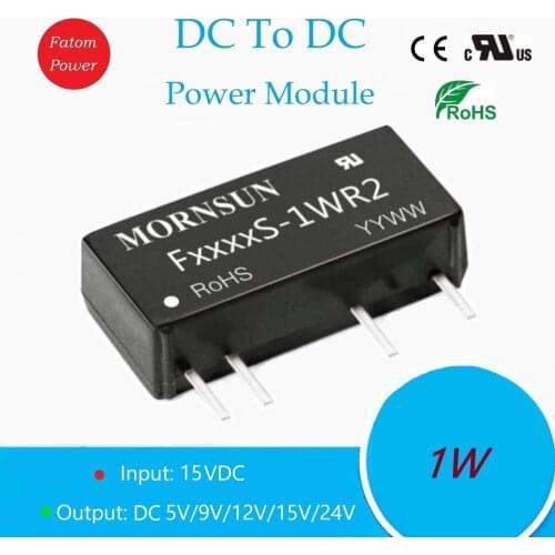 15VDC To DC 5V 9V 12V 15V 24V 1W Step-Up Converter Boost Chip Step Down IC Isolated 3000V Short Circuit Protection Power Module