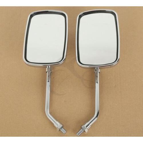 Motorcycle Rectangle 10mm Rear View Mirrors For YAMAHA XV1100 XVS1300 DS400 XVS400 XV1900 XV1700