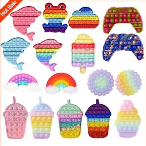 Push Bubble Fidget Sensory Toys Funny Relief Stress Desktop Game Soft Squeeze Toy Logical Reasoning Training Toys for Children