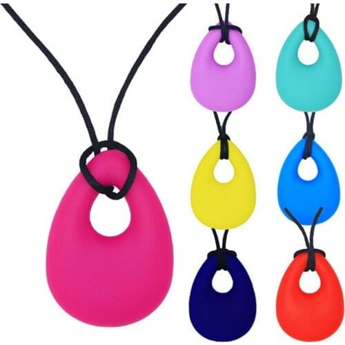 Silicone Baby Teether Drop Ring Teething Toddler Kids Necklace Molars Tooth Baby Dental Care Toothbrush Training Infant Chew Toy