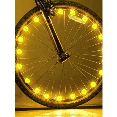 Mountain Bike LED Spoke Light Bicycle Safety Warning Wire Light Colorful Flashing For 2mm Steel Wire Bicycle Wheel Light