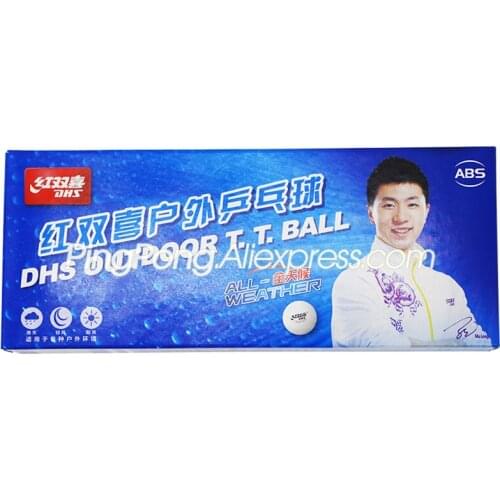 DHS OUTDOOR Table Tennis Ball (All Weather ABS Ball) Plastic Original DHS Ping Pong Balls