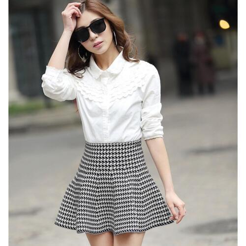 15 wild retro elegant black and white birds bird knitting ultra-thin body umbrella skirt