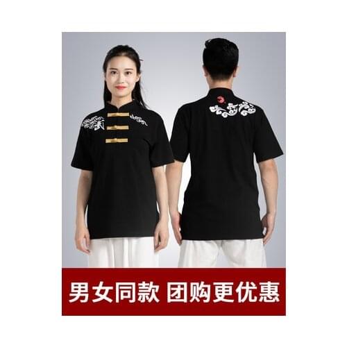 Pure cotton spring/summer fun and tai chi suits half sleeve blouse tai chi martial arts clothing T-shirt short sleeve T-shirt