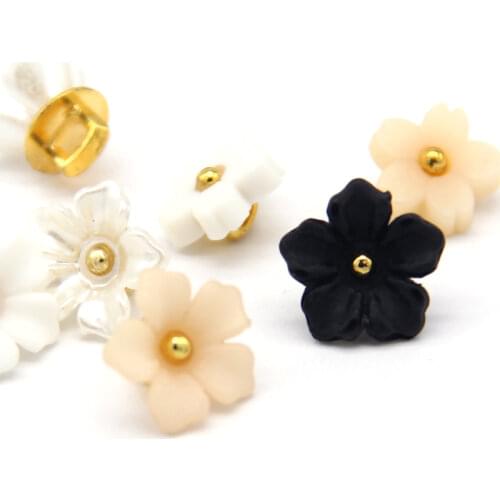 HENGC Vintage Flower Plastic Decorative Buttons For Clothing Women Jacket Shirt Children Sewing Handmade Accessories Wholesale