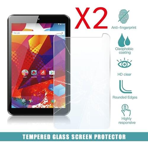 2Pcs Tablet Tempered Glass Screen Protector Cover for Argos Alba 7 Inch Android Tablet PC Anti-Screen Breakage Tempered Film