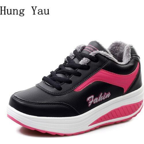 Women Snow Boots Ankle Winter Warm Female Casual Shoes Woman Flat Fashion Height Increasing Round Toe Comfortable Good Quality