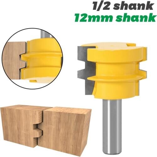1/2'' 12mm Shank T Type Architectural Cemented Carbide Molding Router Bit Trimming Wood Milling Cutter Woodwork Cutter Tools