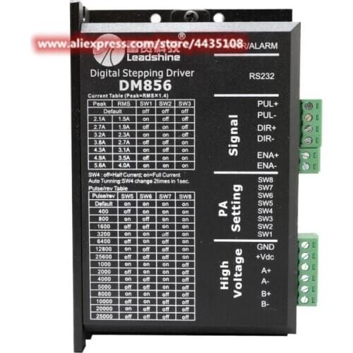 1pcs DM856 32 bit for DSP digital driver / 86 stepper motor driver / two-phase stepper motor 20-80VDC