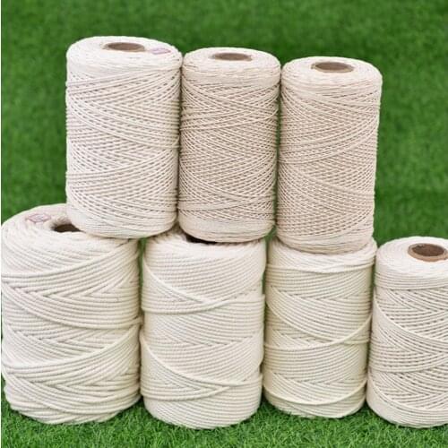 3-8mm Macrame Rope Twisted String Cotton Cord For Handmade Natural Beige Rope DIY Dream Catcher Home Wedding Accessories Gift