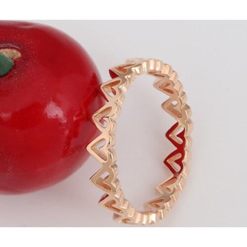 Authentic S925 Hearts Ring For Women Wedding Party fit Lady Fine Jewelry Rose Hearts