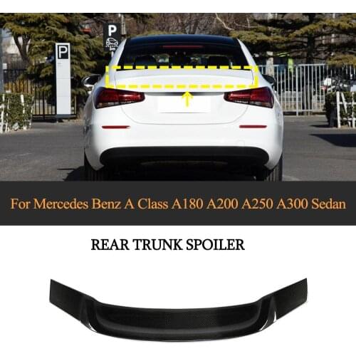 A Class Car Rear Trunk Wing Spoiler for Mercedes-Benz A Class W177 Sedan 2019 2020 Rear Trunk Spoiler Wing Boot Lip