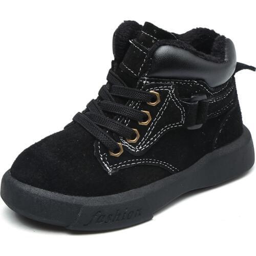 Little boys ankle boots fashion khaki brown blk flexible sole warm genuine leather boots chaussure bebe zapatos kids boots SandQ