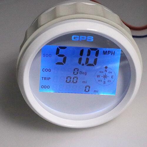 85mm Boat Digital Car GPS Speedometer 8 color back-lit for Car Motorcycle Tractor Truck UV ATV 0~999 MPH, Knots, Km/h Adjustable