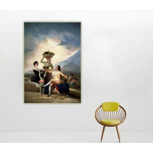 Citon Francisco Goya《The Grape Harvest or Autumn》Canvas Art Oil Painting Artwork Picture Wall Background Decor Home Decoration
