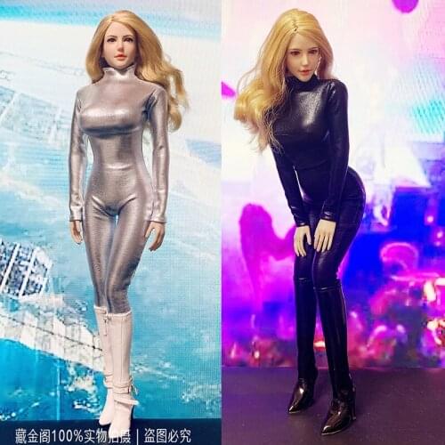 CJG-W020 1:6 Scale crossover 1:6 Scale Tights Bodysuit Clothing 2 colors For 12" Female TBLeague large bust Seamless Body