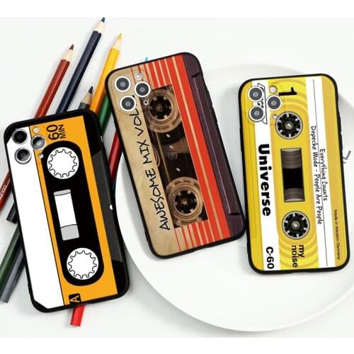 For Huawei P40 P30 P20 P Smart 2021 2019 Honor 10 9X 8X 8A 10i 20i 20 Pro Y6 Y7 Y9 Prime 2019 Mate 10 20 Lite E Retro Tape Cases