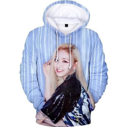 Hot Mode Mooie ITZY 3D Hoodies Vrouwen/Mannen Sexy Toevallige Lange Mouw ITZY Meisje Hoodies Sweatshirt Loose Hip Pop