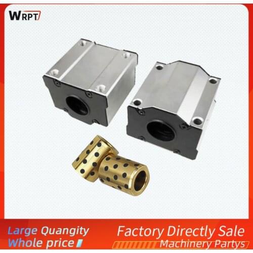 Graphite copper sleeve with dust-proof slider bearing seat 1/2/4PCS SC20/25/30UU wear-resistant and corrosion-resistant
