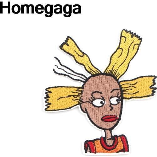 Homegaga 90s girl cynthia funny applique patches iron on shirt clothes jacket embroideried sticker clothes dress badge D2228