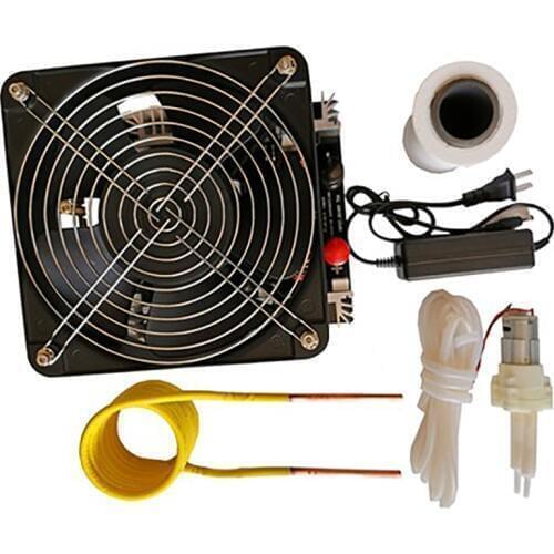 4000W ZVS Induction Heater Induction Heating High frequency Heating Machine Melted Metal + heating Coil + Pump+70mL crucible