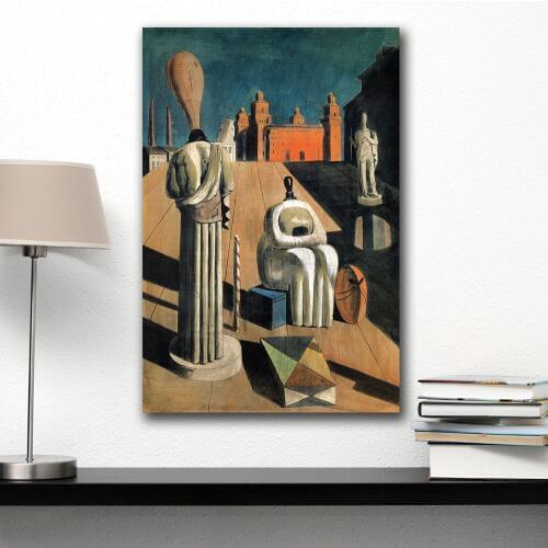 Famous Giorgio de chirico the disquieting muses Painting For Living Room Home Decoration Oil Painting On Canvas Wall Painting