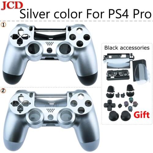 JCD Silver Replacement Camouflage Housing Shell Case Cover For Playstation 4 Pro PS4 Pro Controller JDS 040 Upper Bottom Shell