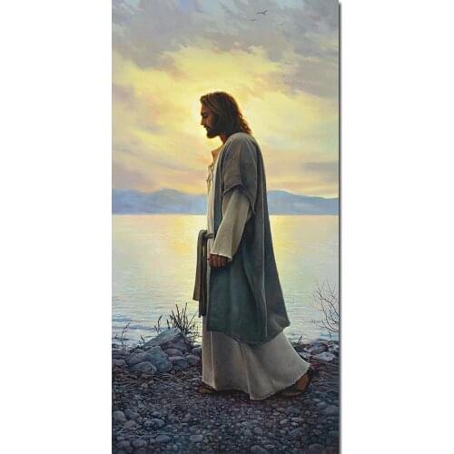 Portrait Art Jerusalem Oil Painting Walk With Me Hand Painted Modern Canvas Artwork Christmas Gift Personalized Wall Decor